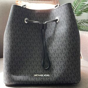 Micheal Kors large black Suri convertible backpack / bag